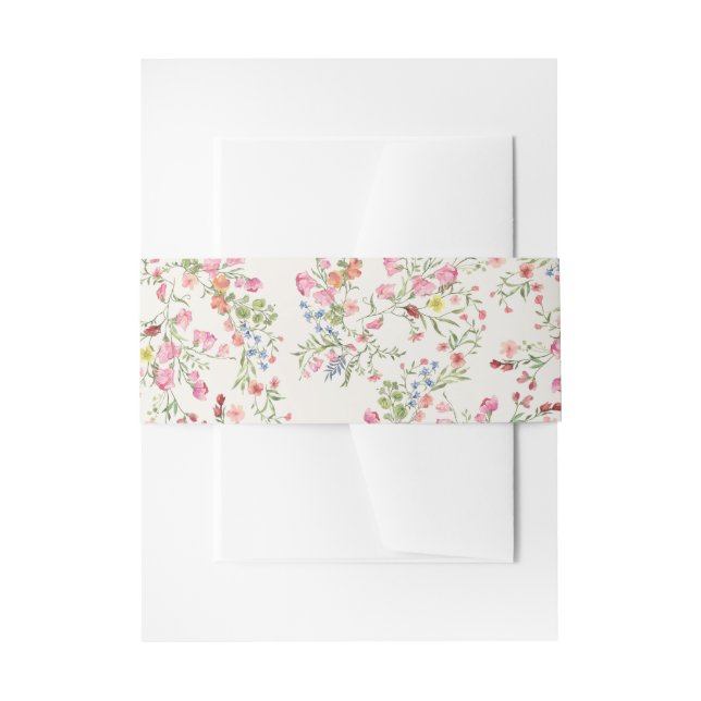 Cintas Para Invitaciones boda de verano romántico arca floral (Anverso Ejemplo)