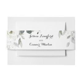 Cintas Para Invitaciones Boda de verde de Peony Blanco