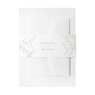 Cintas Para Invitaciones Boda de Verdor de Oro Clásico