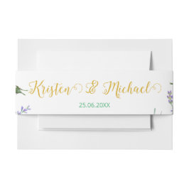 Cintas Para Invitaciones Boda de viñedo de Lilac Lavender