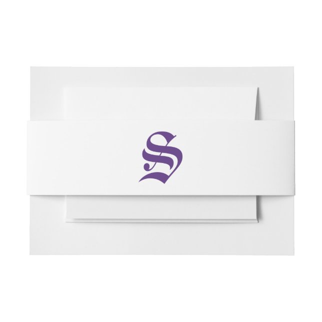 Cintas Para Invitaciones Boda de violetas elegantes (Anverso Ejemplo)