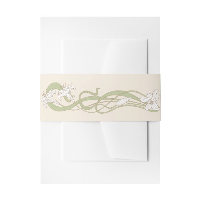 Cintas Para Invitaciones Boda de White Lilies (Anverso Ejemplo)