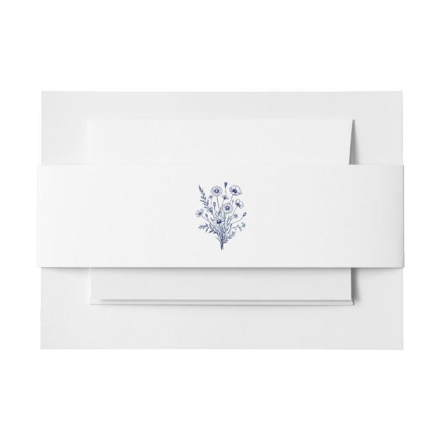 Cintas Para Invitaciones Boda de Wildflower Elegance (Anverso Ejemplo)