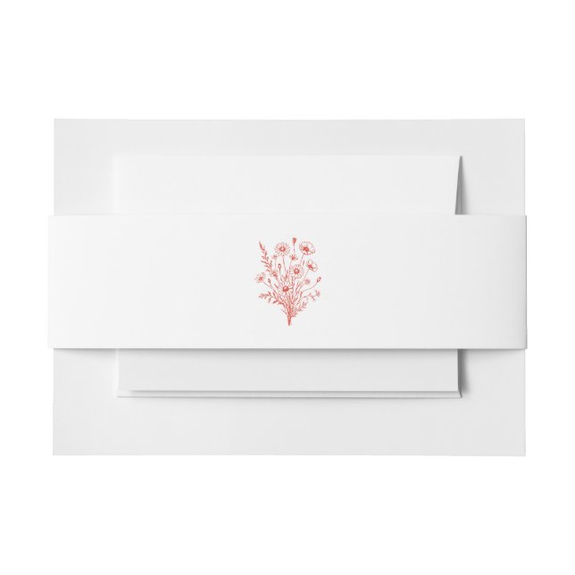 Cintas Para Invitaciones Boda de Wildflower Elegance (Anverso Ejemplo)