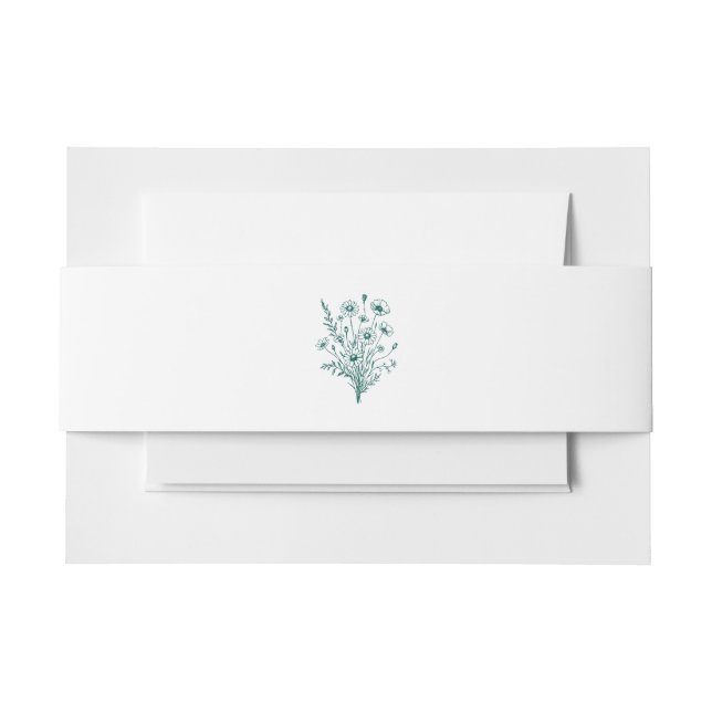 Cintas Para Invitaciones Boda de Wildflower Elegance (Anverso Ejemplo)