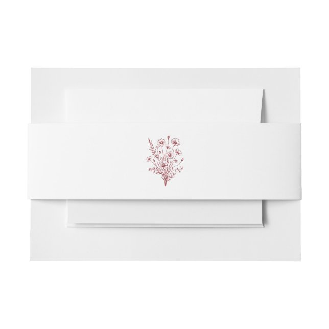 Cintas Para Invitaciones Boda de Wildflower Elegance (Anverso Ejemplo)