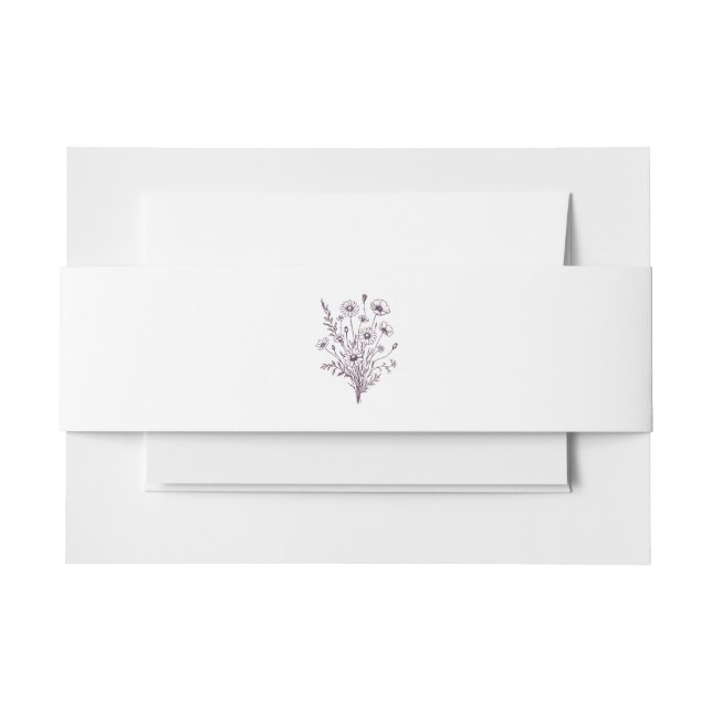 Cintas Para Invitaciones Boda de Wildflower Elegance (Anverso Ejemplo)