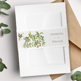 Cintas Para Invitaciones Boda del árbol de palmas tropical