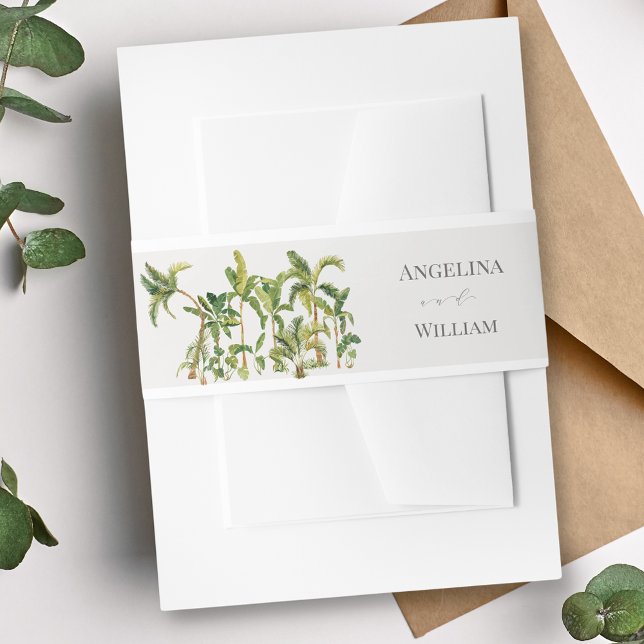 Cintas Para Invitaciones Boda del árbol de palmas tropical (Subido por el creador)