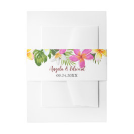 Cintas Para Invitaciones Boda del árbol del templo de Plumeria tropical