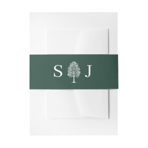 Cintas Para Invitaciones Boda del árbol verde de Aspen