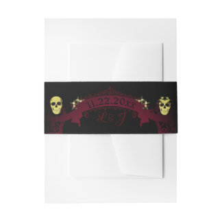 Cintas Para Invitaciones Boda del Arco Gótico Trellis y Skulls