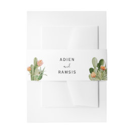 Cintas Para Invitaciones Boda del desierto floral de Cactus