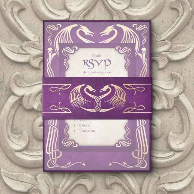 Cintas Para Invitaciones Boda del Dragón Viking Celtic (Subido por el creador)