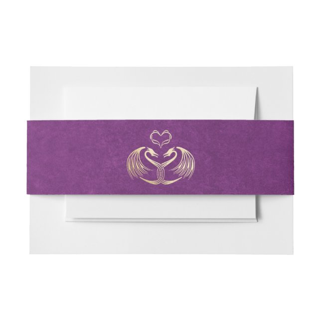 Cintas Para Invitaciones Boda del Dragón Viking Celtic (Anverso Ejemplo)