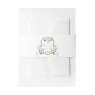 Cintas Para Invitaciones Boda del Escudo del salchicha Monograma Floral Bla