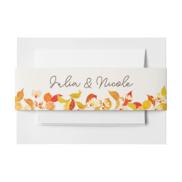 Cintas Para Invitaciones Boda del follaje de cítricos de amor de la Lemonía