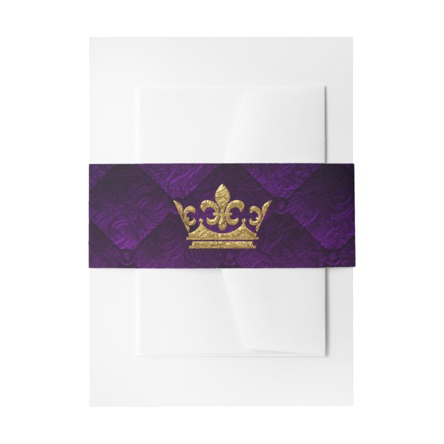 Cintas Para Invitaciones Boda del libro de cuentos Royal Purple & Gold Crow (Anverso Ejemplo)