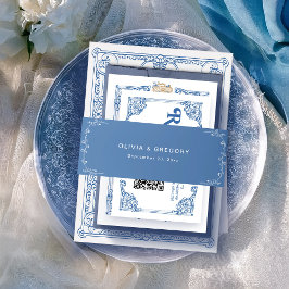 Cintas Para Invitaciones Boda del marco antiguo de Chinoiserie de época