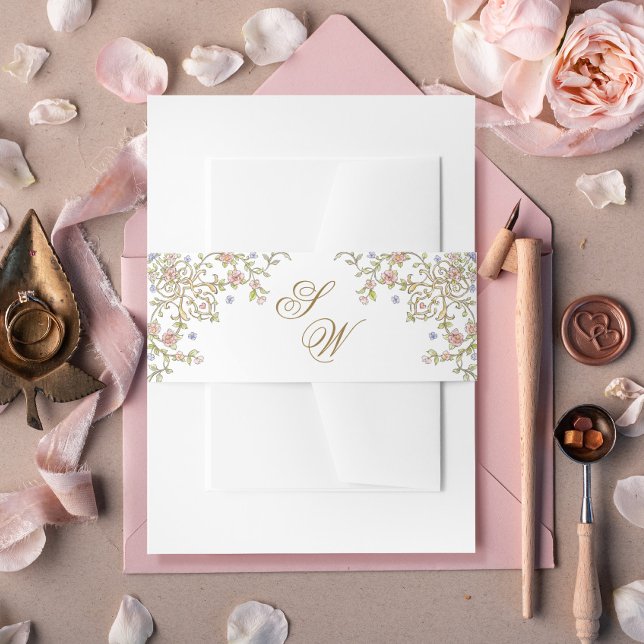 Cintas Para Invitaciones Boda del marco floral de la Gracia Ornate Victoria (Subido por el creador)