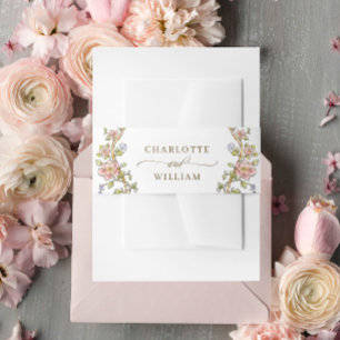 Cintas Para Invitaciones Boda del marco floral de la Gracia Ornate Victoria