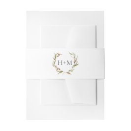 Cintas Para Invitaciones Boda del monograma de la flor de color de agua de