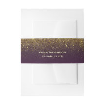 Boda del Purpurina de oro Plum Vintage