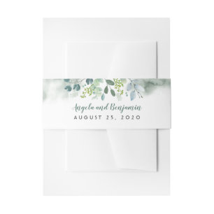 Cintas Para Invitaciones Boda del verdor de la acuarela