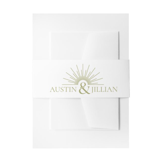 Cintas Para Invitaciones Boda Detalles Belly de invitación a boda moderna (Anverso Ejemplo)