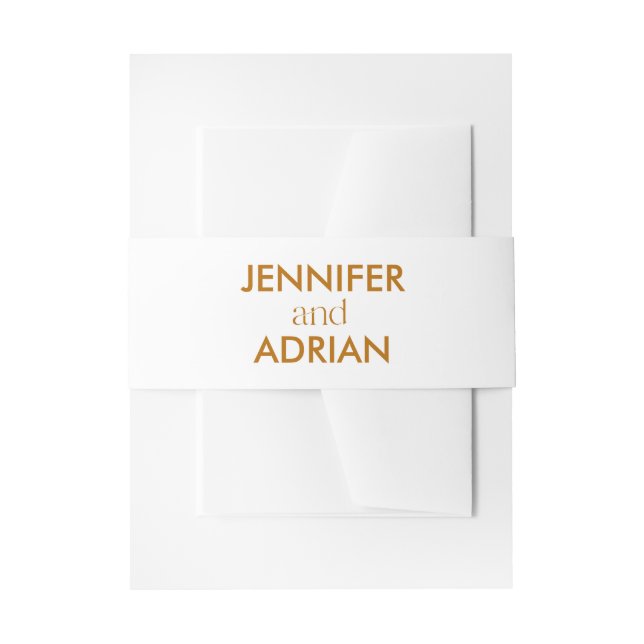 Cintas Para Invitaciones Boda Detalles Belly de invitación a boda moderna (Anverso Ejemplo)