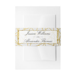 Cintas Para Invitaciones Boda dorada y blanca con clase