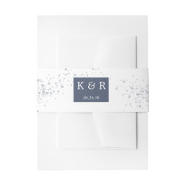 Cintas Para Invitaciones Boda dorado y azul turbio