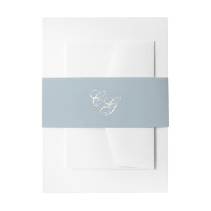 Cintas Para Invitaciones Boda elegante azul clásico discreto