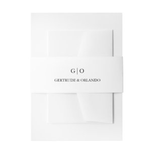 Cintas Para Invitaciones Boda elegante clásica en blanco y negro