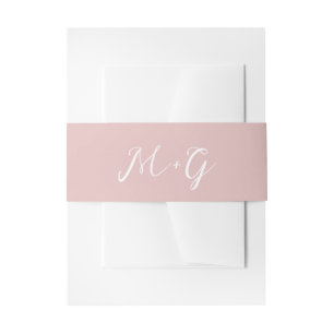 Cintas Para Invitaciones Boda elegante con letra rosa en negrita