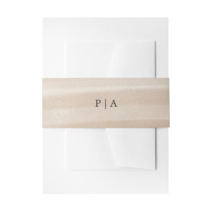 Cintas Para Invitaciones Boda elegante costera chic arenosa y neutral