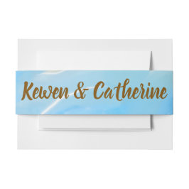 Cintas Para Invitaciones Boda elegante de acuarela de playa