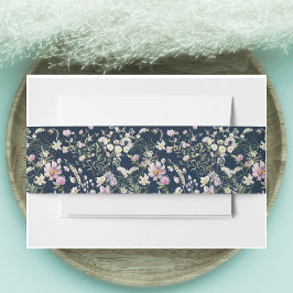 Cintas Para Invitaciones Boda elegante de color azul oscuro