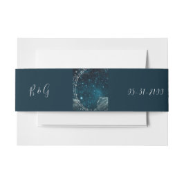 Cintas Para Invitaciones boda elegante de galaxia azul