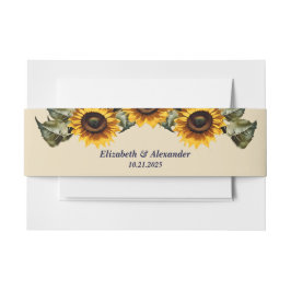 Cintas Para Invitaciones boda elegante de girasol amarillo bonito