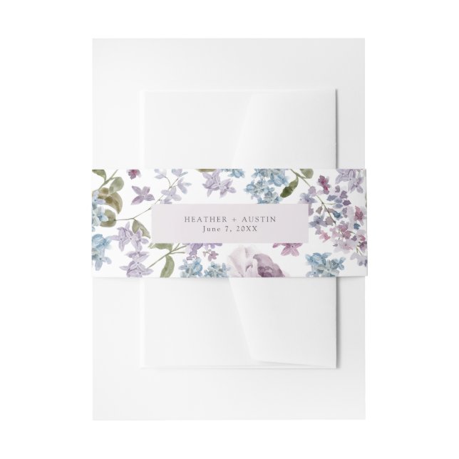Cintas Para Invitaciones Boda elegante de lila (Anverso Ejemplo)