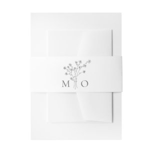 Cintas Para Invitaciones Boda elegante de ramos en monogramos