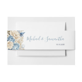 Cintas Para Invitaciones Boda elegante de rosa azul y marfil