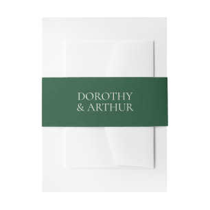 Cintas Para Invitaciones Boda elegante esmeralda verde moderna