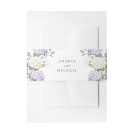 Cintas Para Invitaciones Boda elegante floral de hortensias moradas