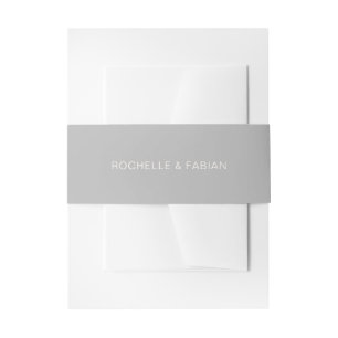 Cintas Para Invitaciones Boda elegante gris simple