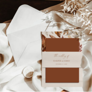 Cintas Para Invitaciones Boda elegante minimalista