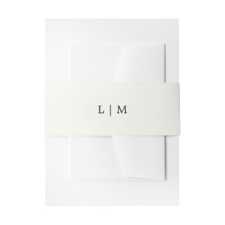 Cintas Para Invitaciones Boda Elegante Monograma Amarillo Mantequilla Moder