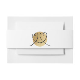 Cintas Para Invitaciones Boda Elegante Negro y Oro