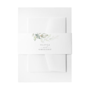 Cintas Para Invitaciones Boda elegante romántica con vegetación